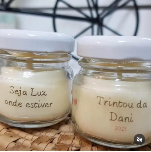 Vela aromática para lembrancinha